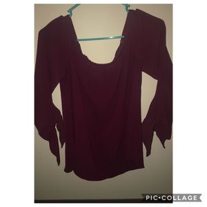 Long sleeves off the shoulder